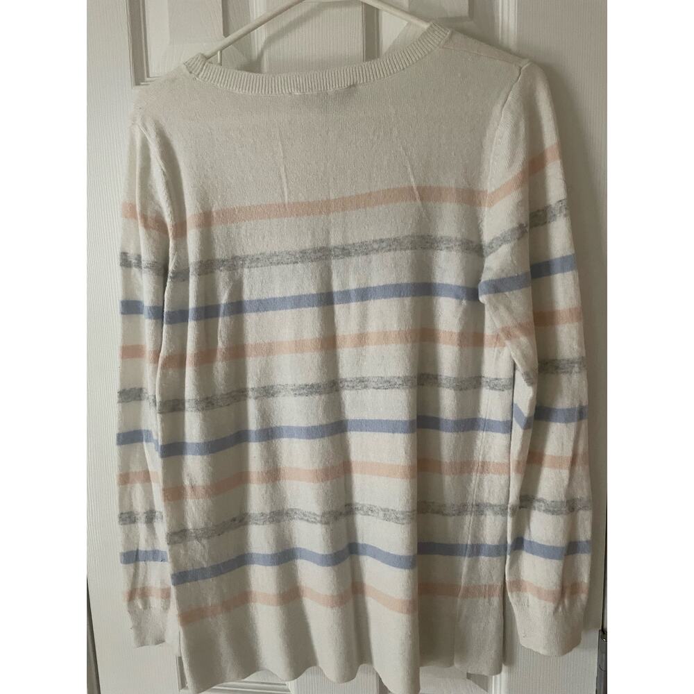 The Loft,  striped lightweight size M Petite, $12, Long Sleeve Sweater, B50